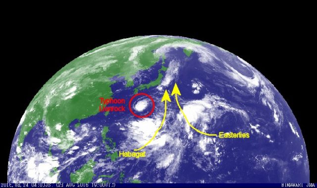 Typhoon Lionrock The Strange Guy Out Over The Near Pacific