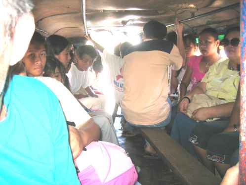 There is always a bit of space even in a full jeepney.